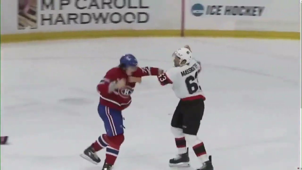 ARBER XHEKAJ KO ZACHARY MASSICOTTE, Sens VS Habs 2022-09-18