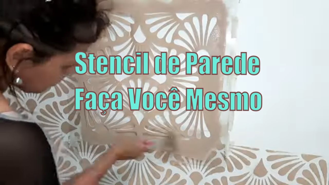 STENCIL DE PAREDE - COMO FAZER - O ANTES E DEPOIS