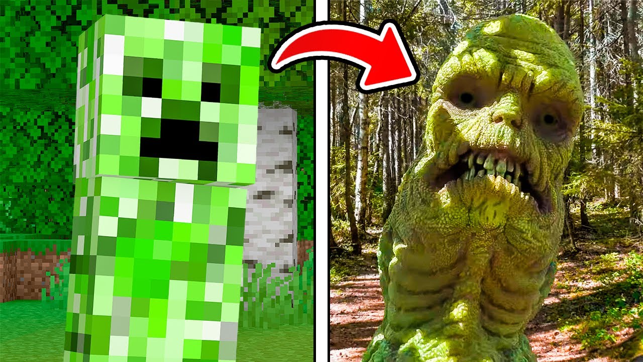 Mobs do Minecraft CAPTURADOS NA VIDA REAL