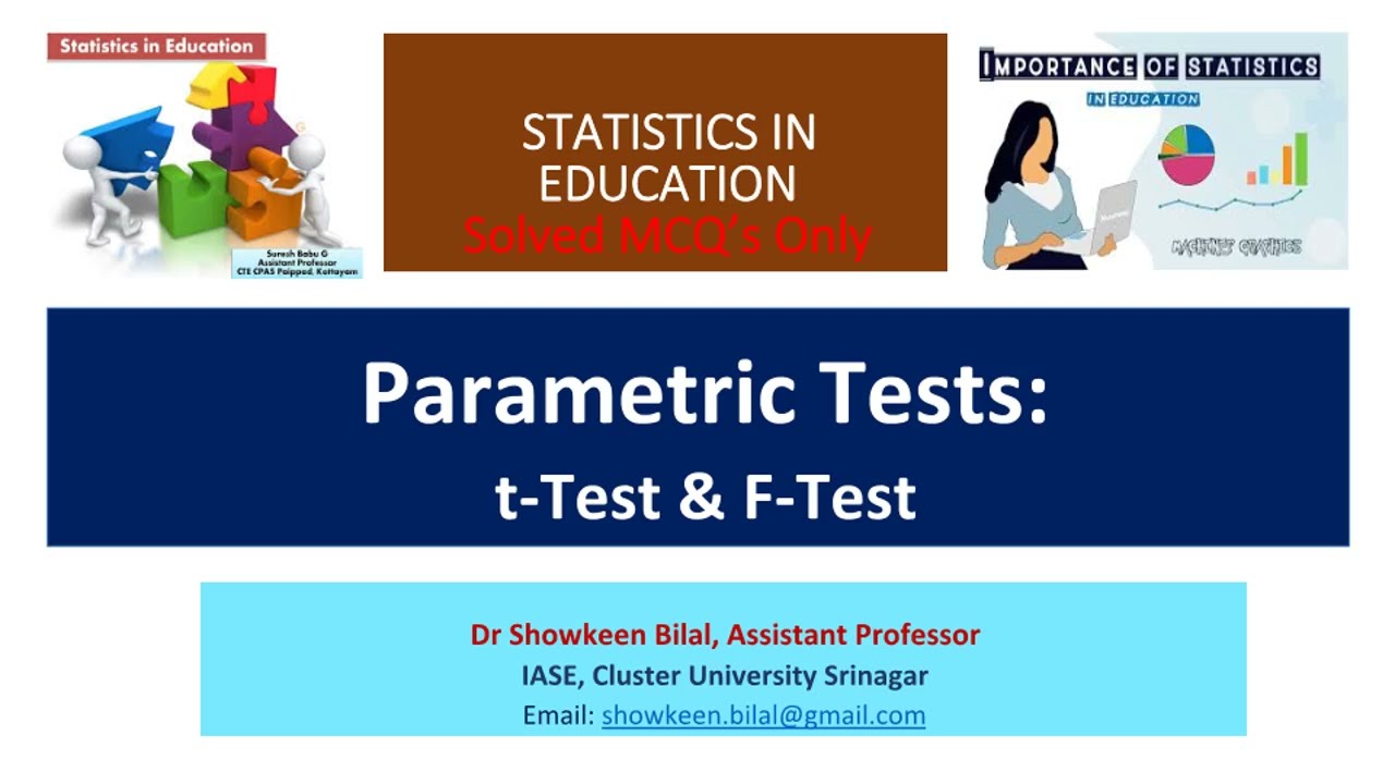 Parametric Tests | t-Test & F-Test MCQs with Explanation