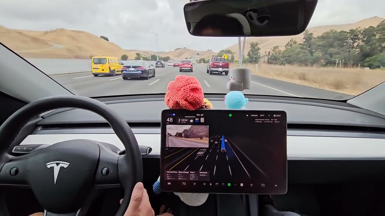 2022 Long Range Tesla Model Y FSD Full Self Driving Beta 11.4.7.2 Long Boring Drive and Fails