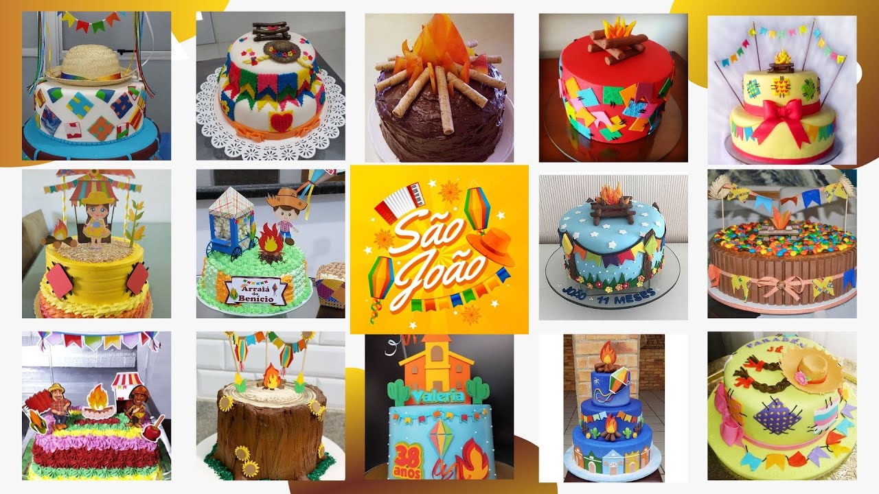 TOP 20 Bolos de São João 🔥 Arraiá Decorado 🔥 BOLOS TEMA JUNINO / FESTA JULINA 🔥