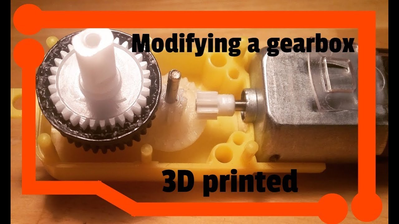 Modifying a gearbox with a 3D printed gear