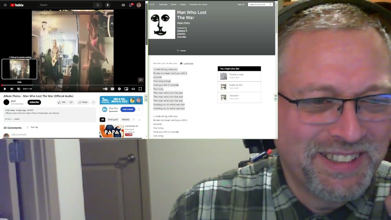 “Man Who Lost The War” by Alleen Plains prod. Weiland & Dominic Chandler frmLivestream #2 #reaction