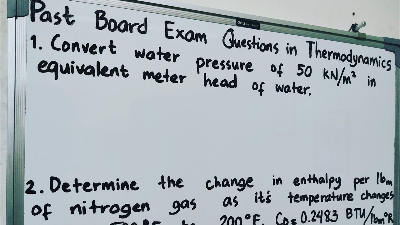 THERMODYNAMICS - PAST BOARD EXAM PROBLEMS WITH SOLUTIONS