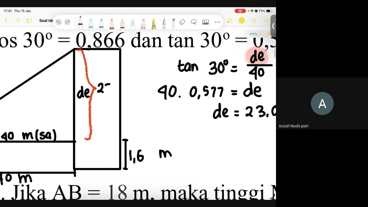 15 Jan 2026_Les Azizzah 12 SMA_UTBK PK_Trigonometri Kuadran 1-4 