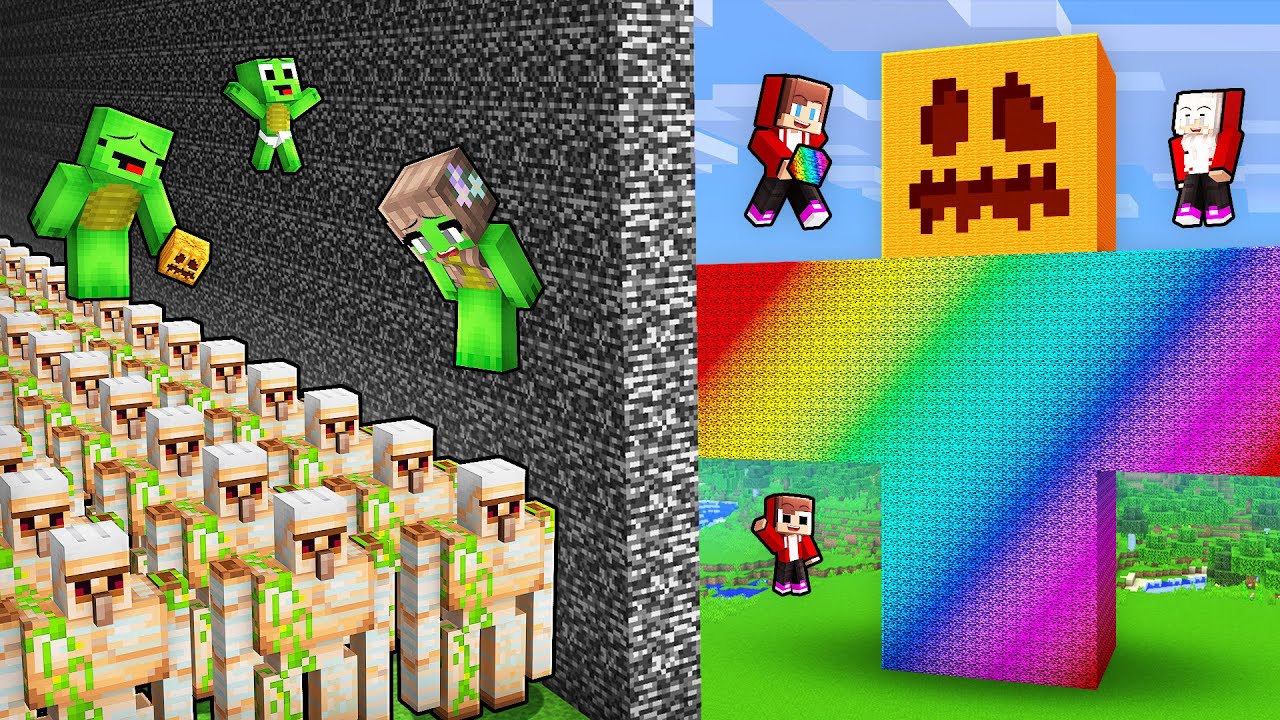 JJ Family Trolled Mikey Family in SUPER OP Mob Battle in Minecraft! (Maizen)
