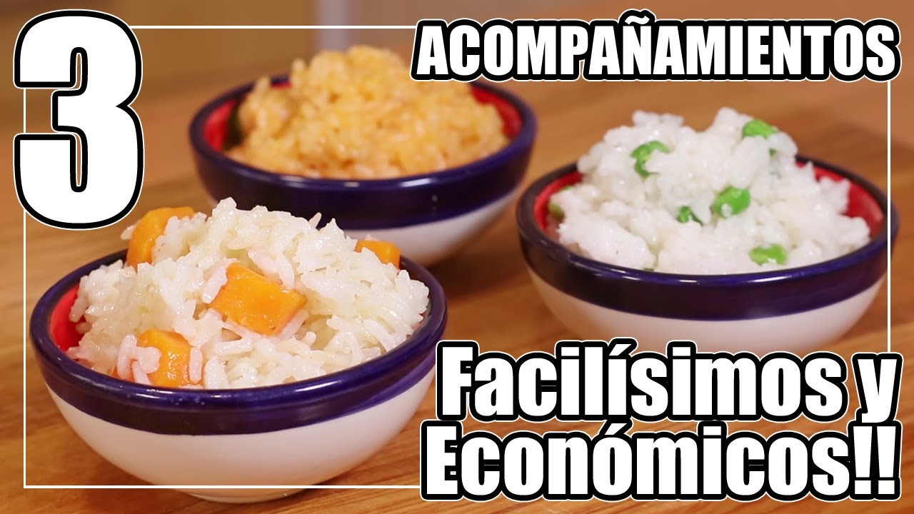 3 Acompañamientos FÁCILES y ECONÓMICOS | Arroz PERFECTO