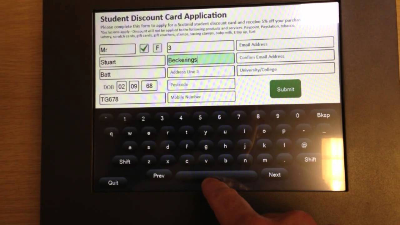 Student Discount Application