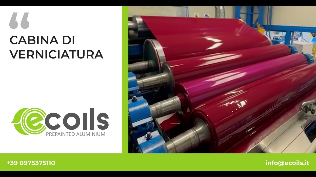 Cabina di verniciatura per coil in alluminio