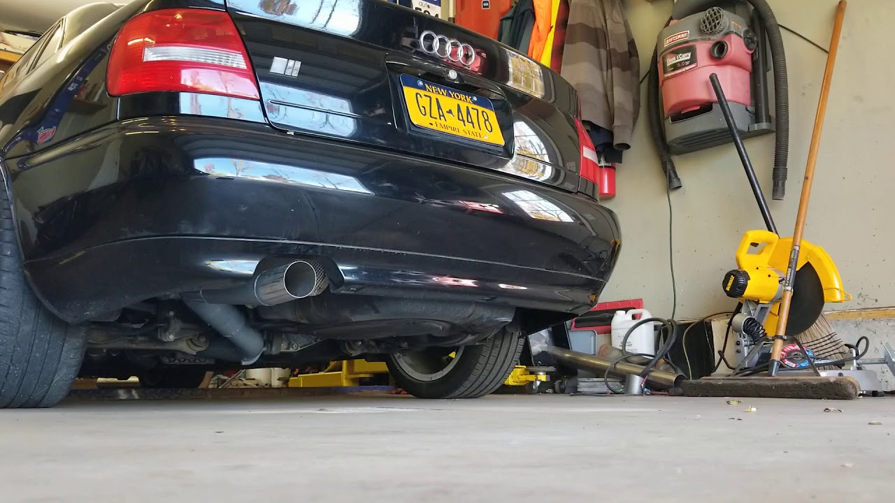 Straight pipe B5 S4 exhaust cold start