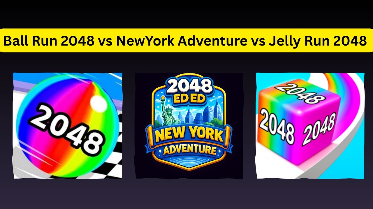 Jelly Run 2048 [Level 246 vs New York Adventure] vs Ball Run 2048 Infinity Gameplay 🎮🔥