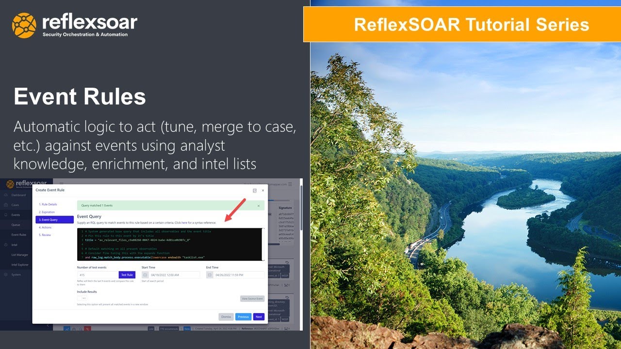 ReflexSOAR - Automatic alert handling with Event Rules