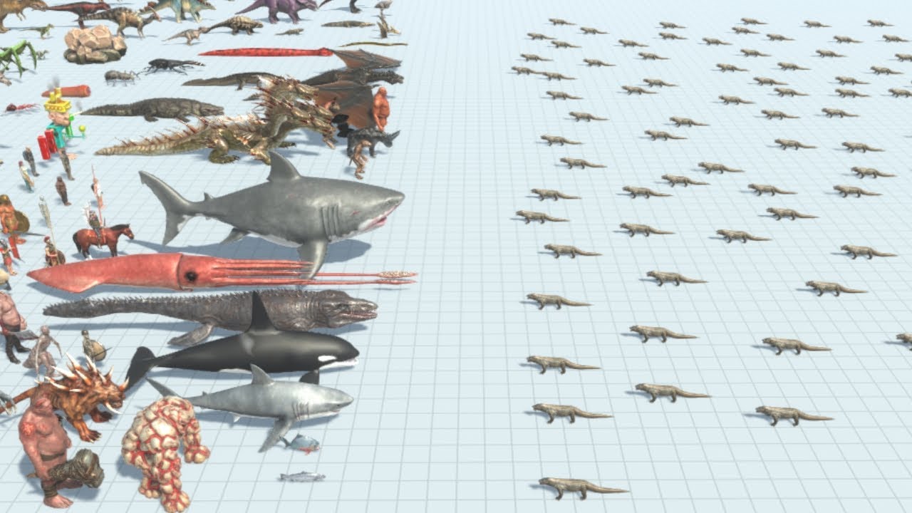 200 Komodo Dragons vs ALL TEAMS ARBS Animal Revolt Battle Simulator
