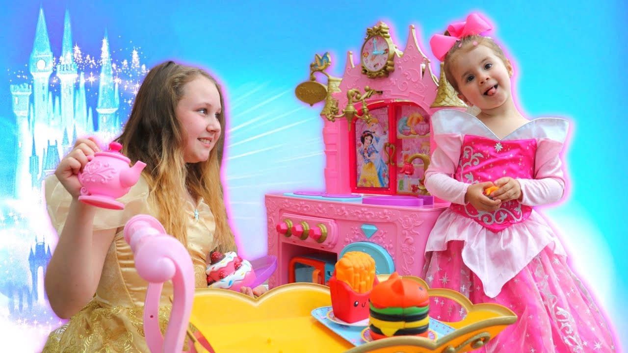 PRINCESS SISTERS Royal Kitchen Cooking Toy Food Kids Pretend Play