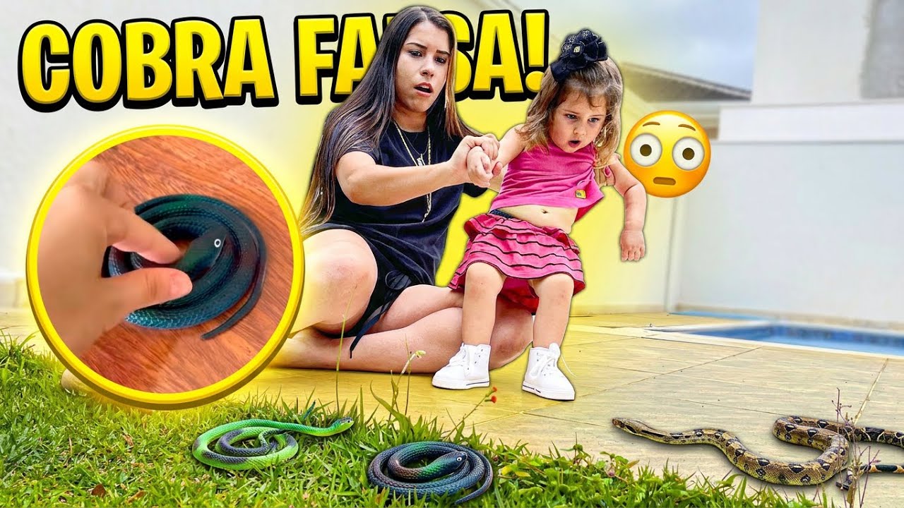 UMA COBRA APARECEU NO JARDIM DA MINHA CASA E QUASE PICOU MINHA IRMÃZINHA DE 2 ANOS!!
