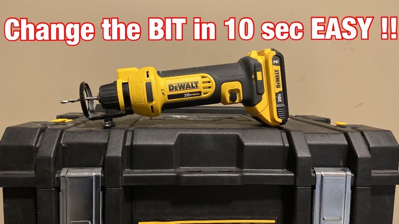 Как снять и установить биту в инструмент для вырезания гипсокартона DEWALT ПРОСТОЙ СПОСОБ!