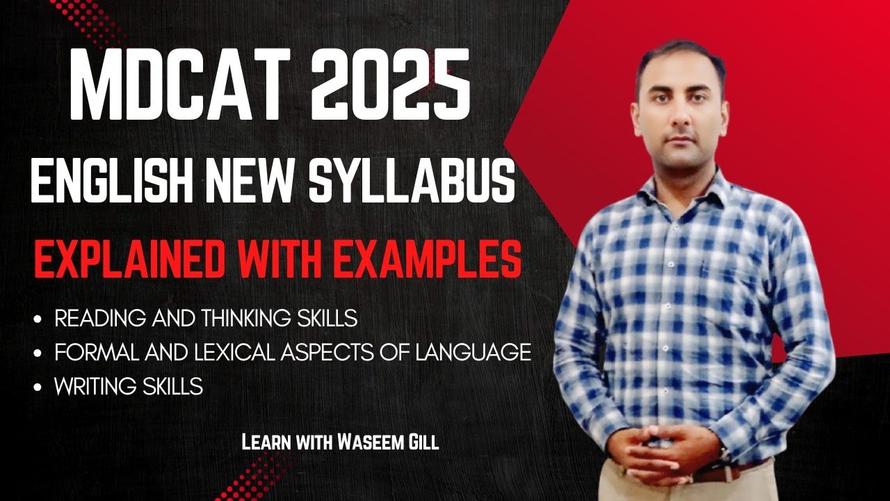 MDCAT 2025 | English New Syllabus | Explained with Examples #education #pgc #college #english  #mian