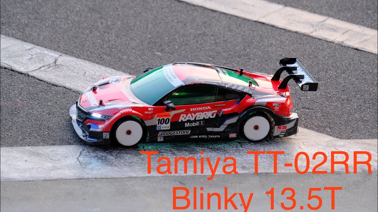 My car challenge, TAMIYA TT-02RR in 13:5T blinky mode. (4th run @ JV)
