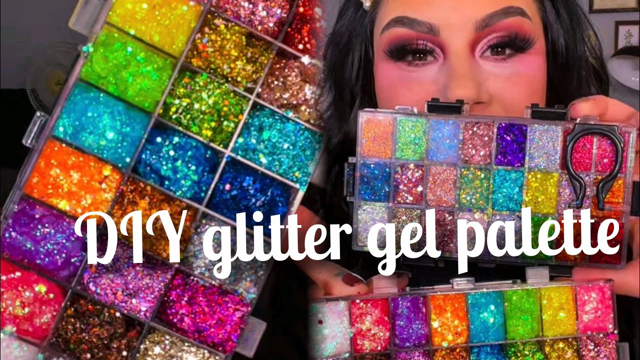 How to make a glitter gel palette