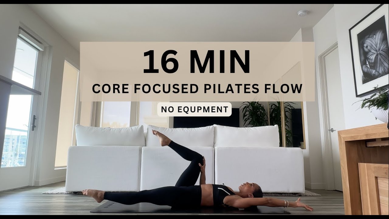 16 MIN CORE FOCUSED PILATES FLOW | At Home Ab Workout with No Equipment | At Home Workout