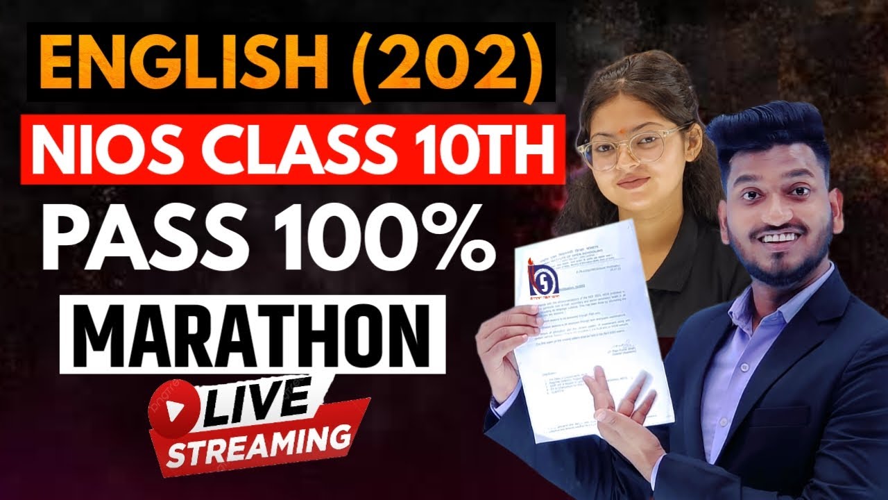 Nios Class 10th English (202) Very Very Important Questions with Solutions.