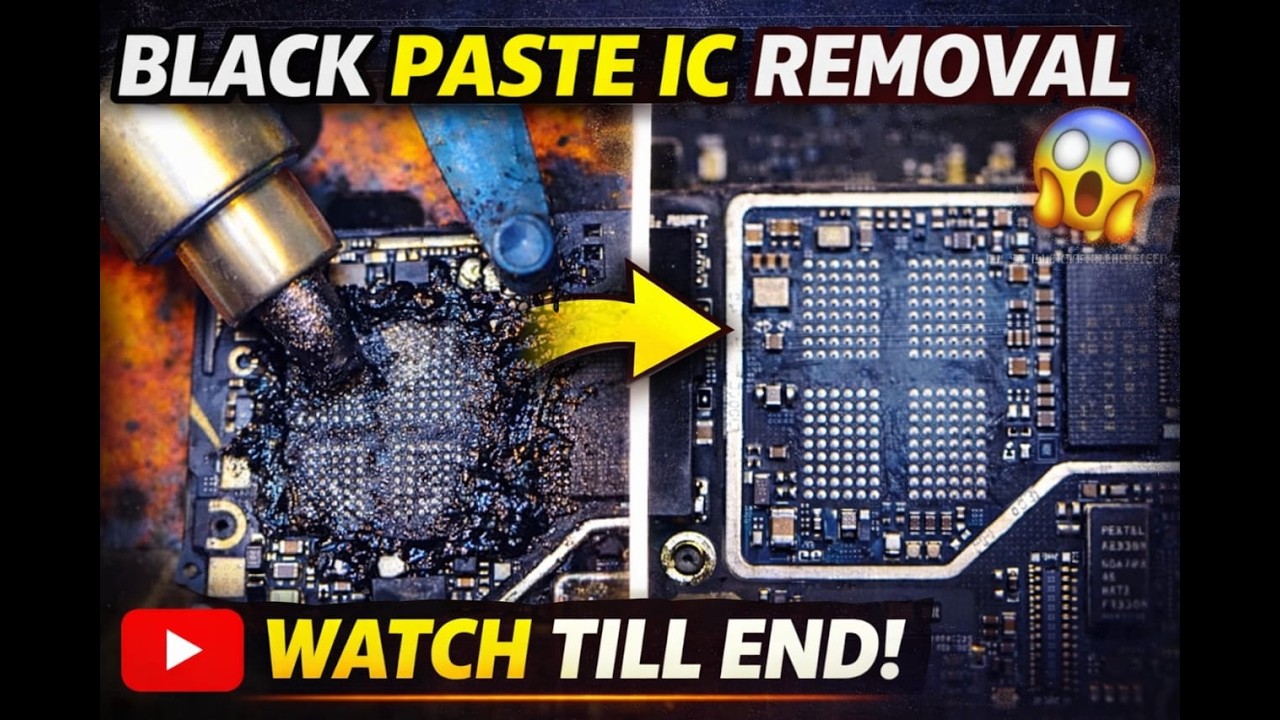 Black Paste IC Removal Full Process 😱 | Mobile Motherboard Repair