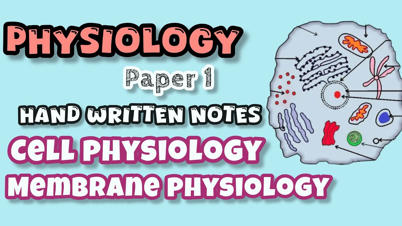 Cell physiology and membrane physiology|| Bams||Mordern Physiology|| Paper 1|| #bams #physiology 