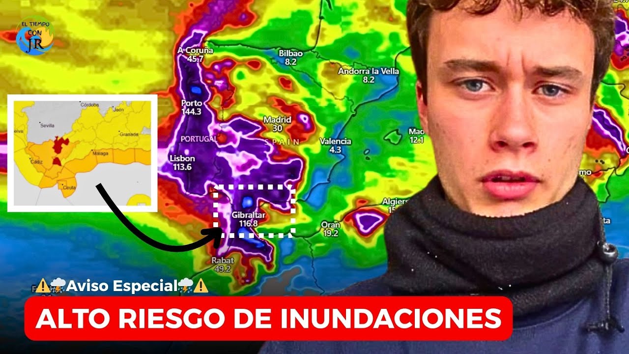 🔴ALERTA MÁXIMA por INUNDACIONES y TORMENTAS de más de 200L en el Oeste y Sur Peninsular