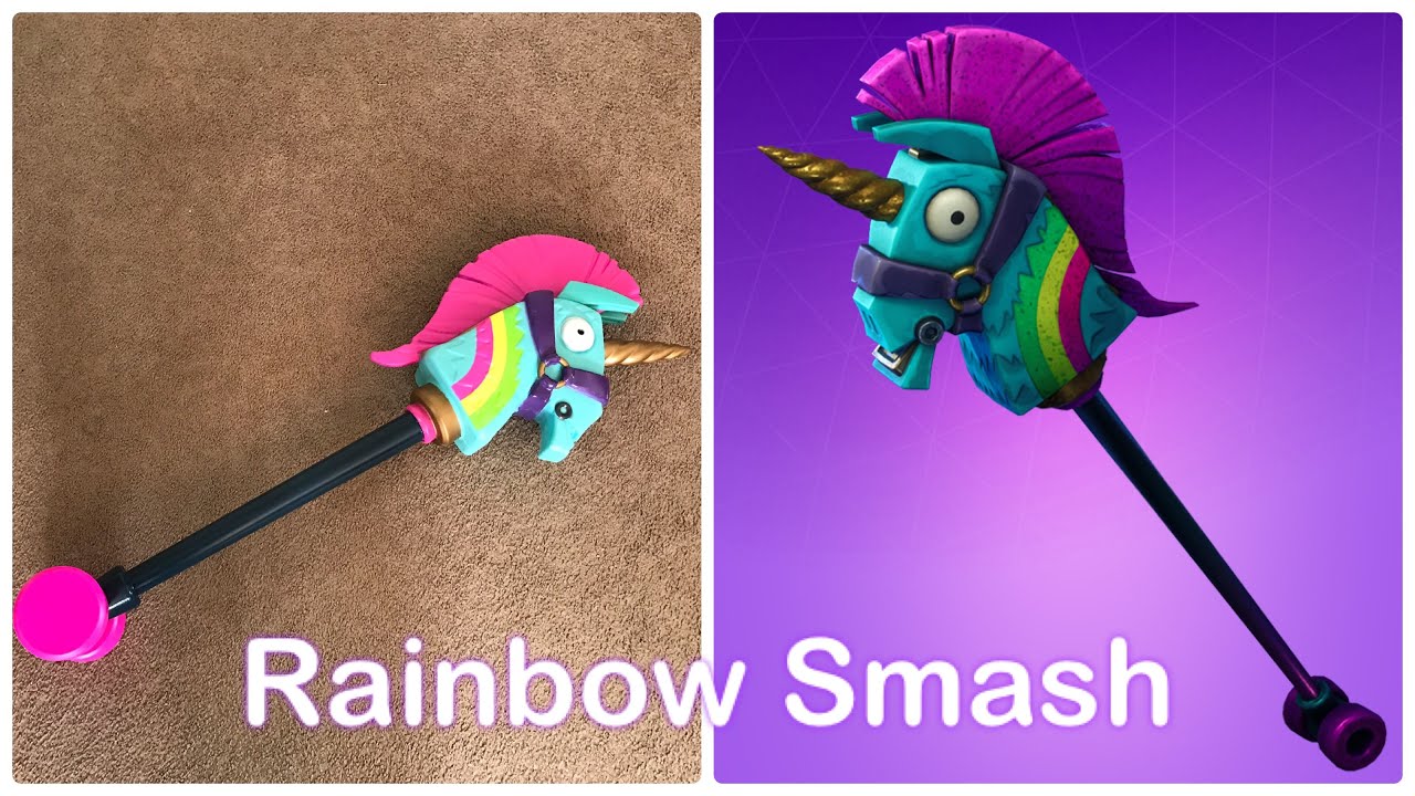 Fortnite Rainbow Smash Pickaxe Prop Unboxing Review