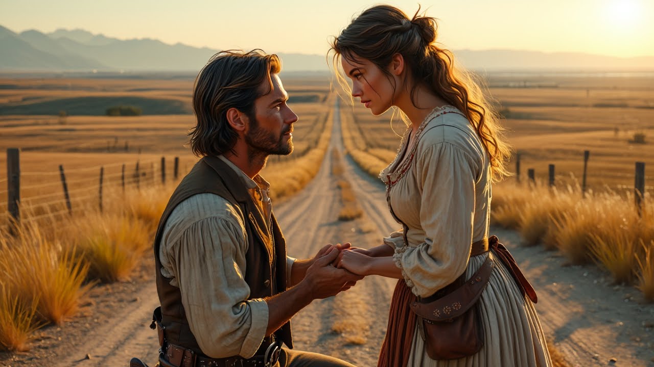 Elle avait peur de dire “oui”… jusqu’à ce que le cow-boy pose un genou sur la route poussiéreuse