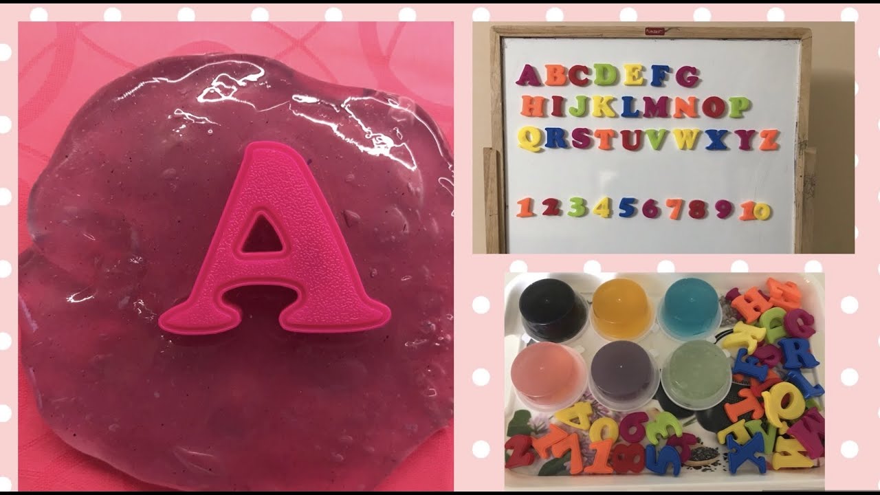 Learn ABCs and Numbers while playing with slime