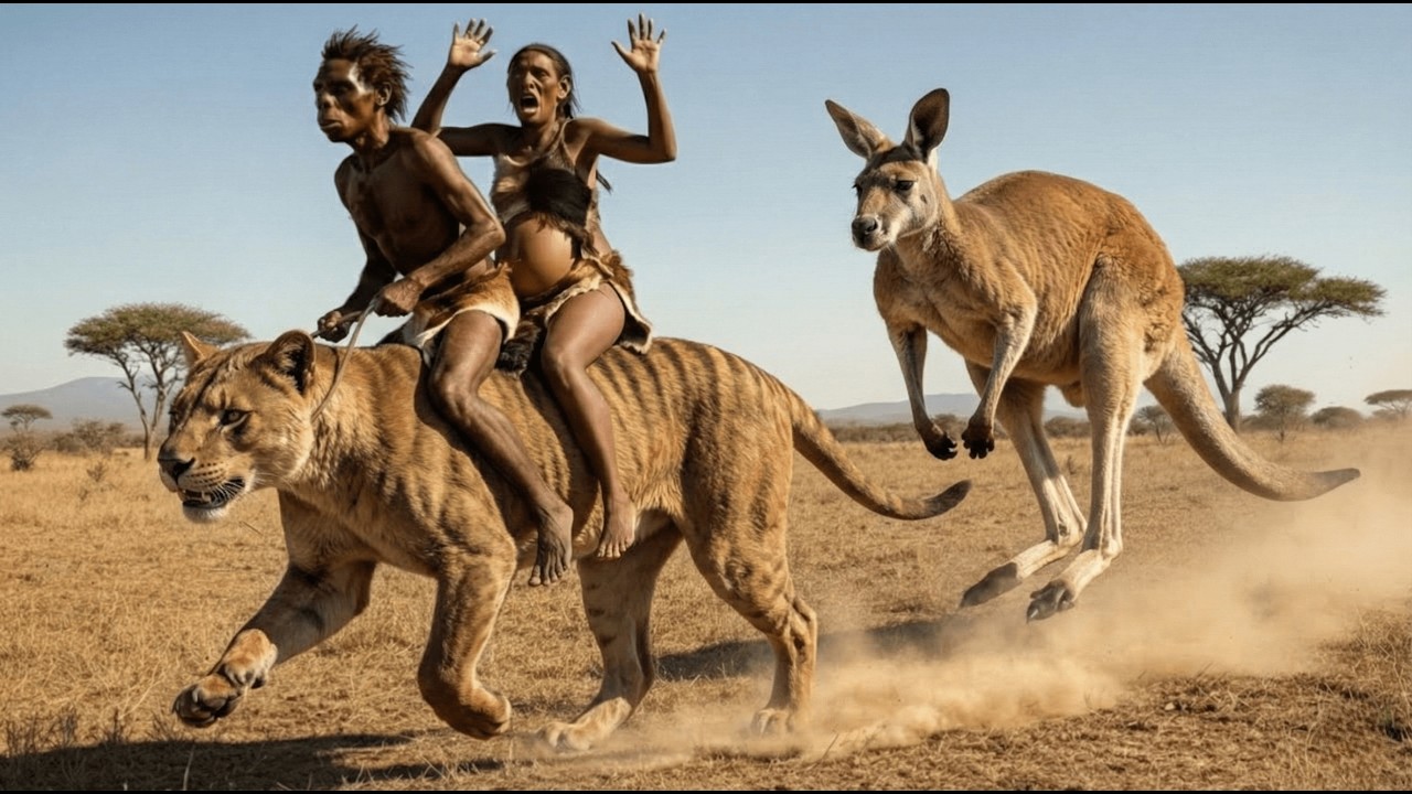 Life 3.2 Million Years Ago: Riding a Marsupial Lion to Escape a Giant Kangaroo