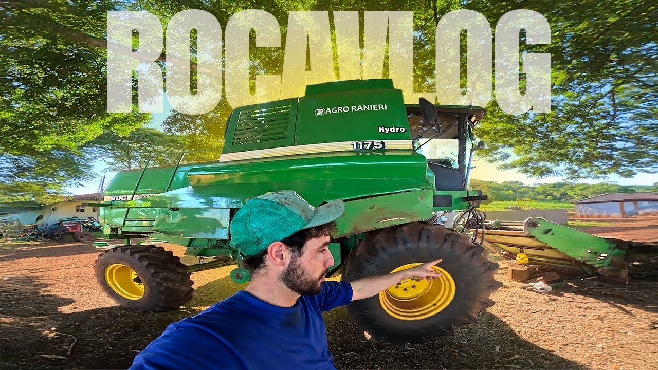 Primeiro dia revisando a colhetadeira pra colheita