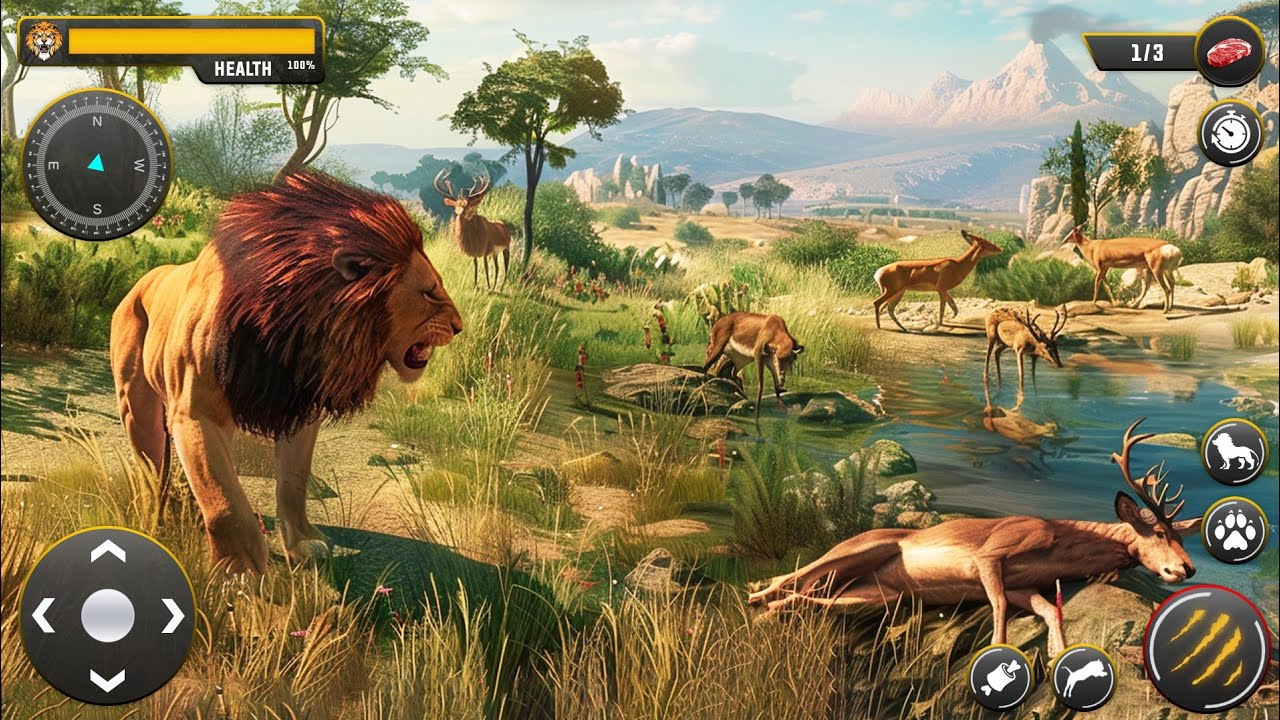 Unlimited lion gaming video ultra HD 4K