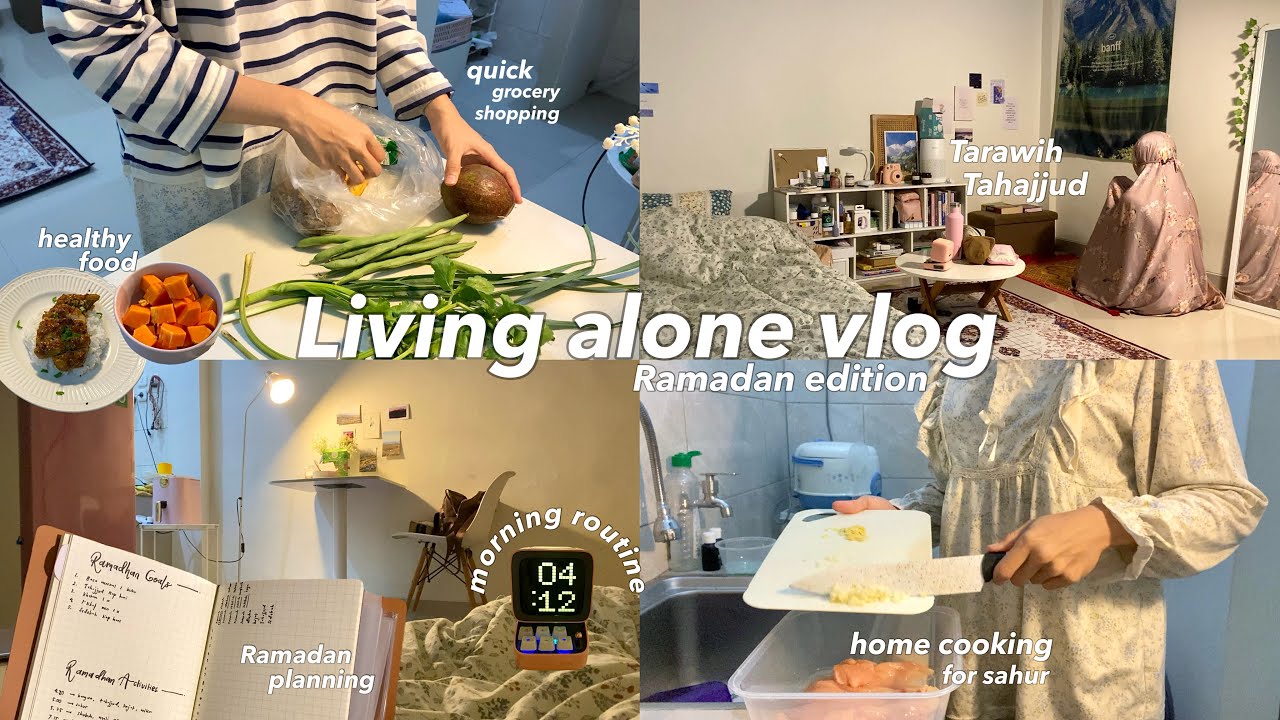 Living alone in Indonesia: first day of Ramadan, 4am morning routine,tarawih, tahajjud, home cooking