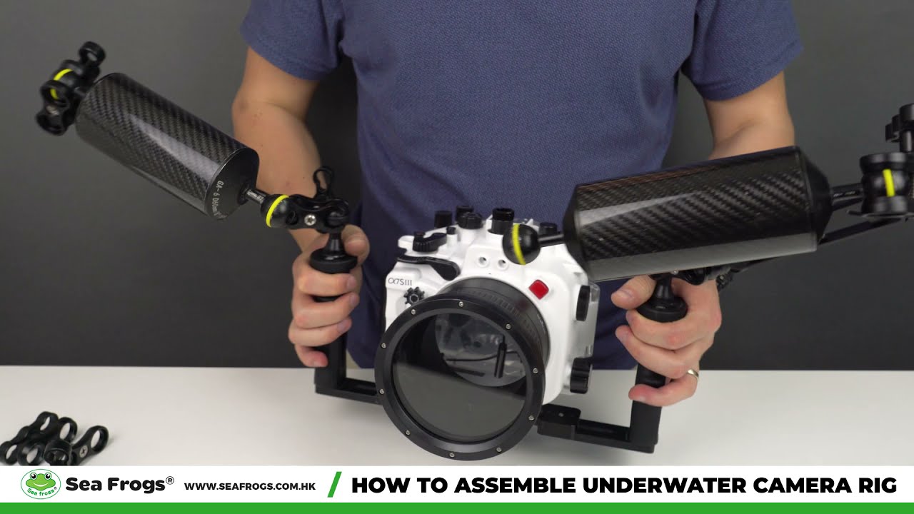 How to assemble underwater camera rig