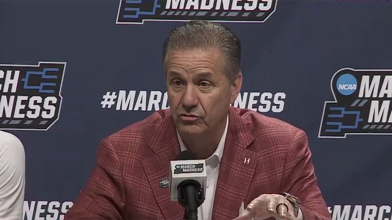 John Calipari, Malique Ewin and Trevon Brazile postgame &ndash; Arkansas 97, Hawaii 78 (NCAA Tournament)