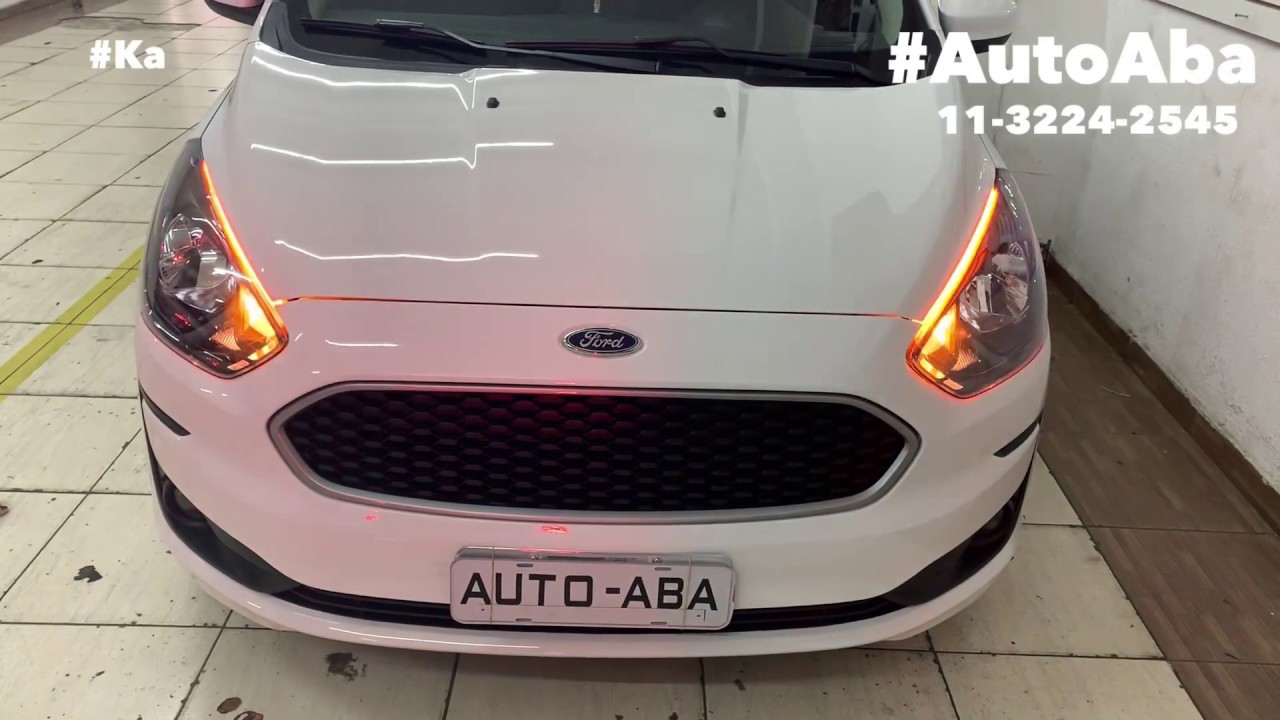 FORD KA TOP 2019 2020 DRL Leds Desbloqueio do Multimidia Original Tv Digital e Espelhamento Celular