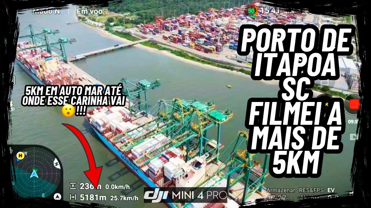 Porto de Itapoá Visto de Cima: Um Voo de Longa Distância Impressionante!