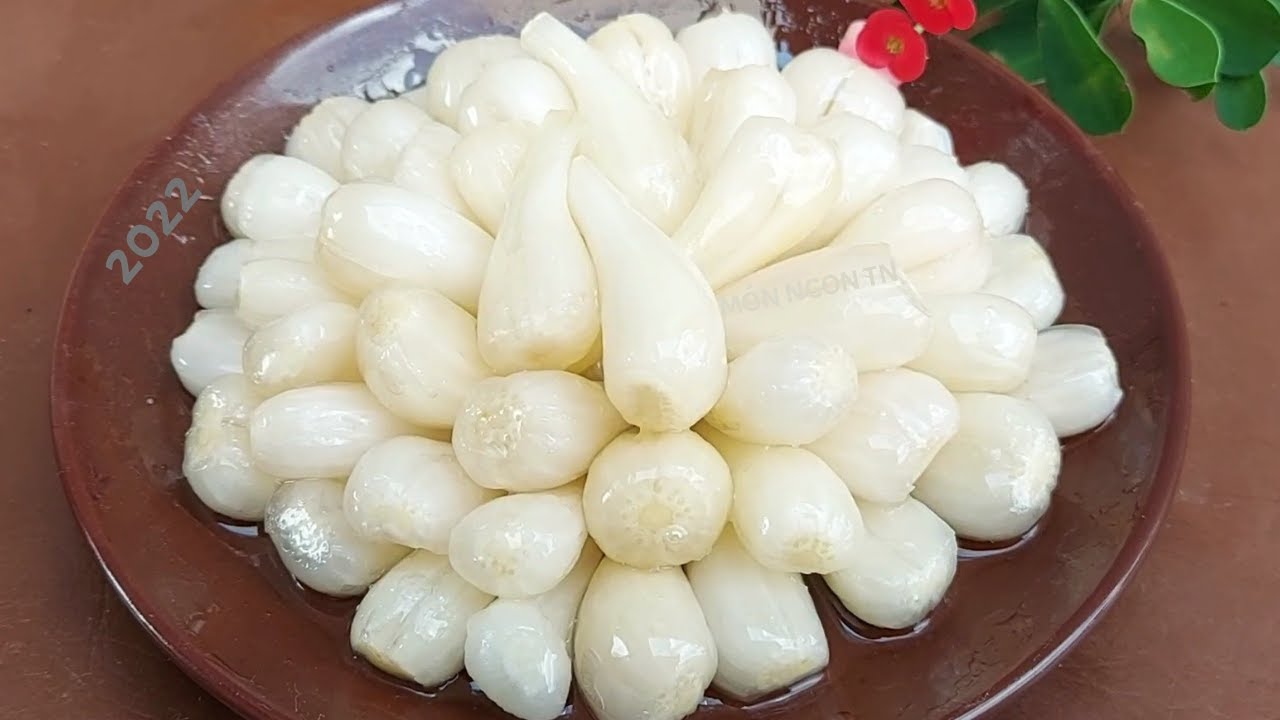 Cách làm CỦ KIỆU NGÂM ĐƯỜNG trắng giòn nhanh ăn và để được lâu