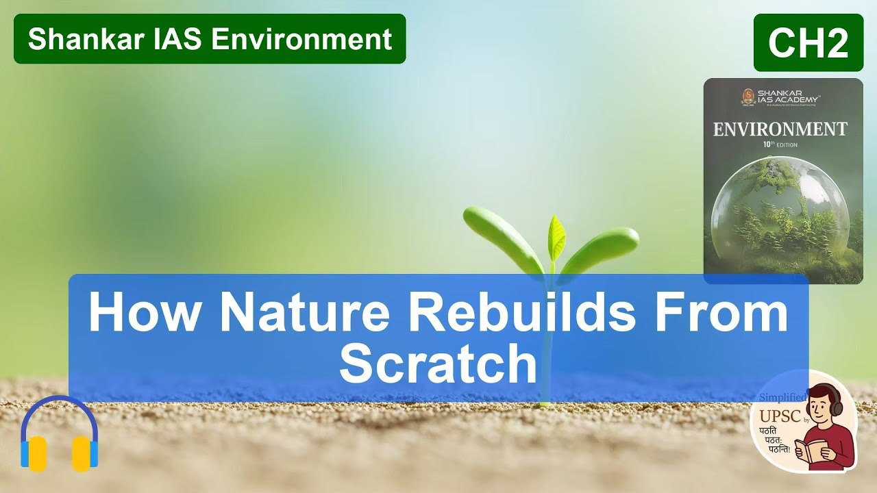 Shankar IAS Environment Ch2 | FUNCTIONS OF AN ECOSYSTEM | Energy Flow, Nutrient Cycles, Succession