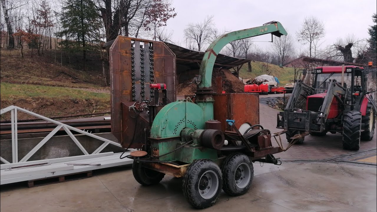 Rębak z silnikiem SW 400 bizon  (test podajnika)