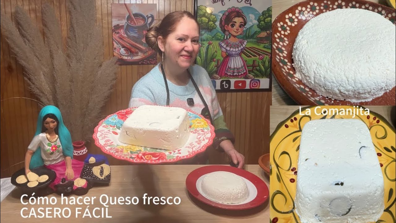 QUESO Fresco CASERO FÁCIL / SOLO 3 ingredientes/ tendrás un queso cremoso!