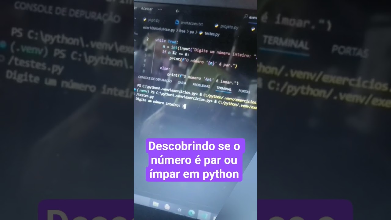 Como descobrir se o n&uacute;mero &eacute; par ou &iacute;mpar em python