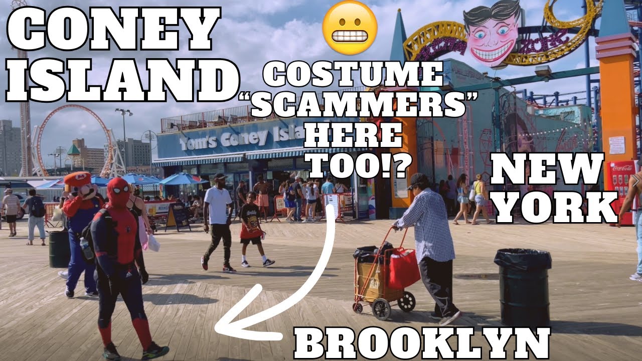 NYC Summer Walk 2023 [4k]: Coney Island Luna Park, Boardwalk and Beach in Brooklyn