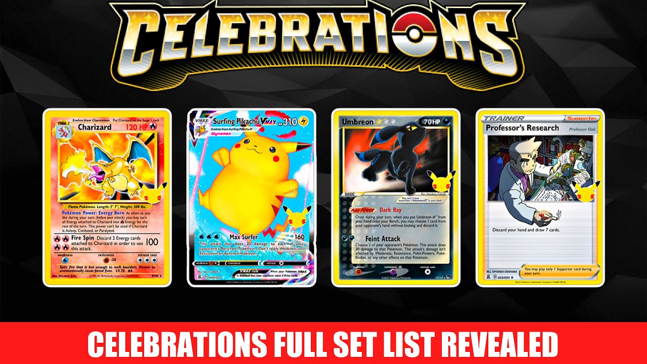 Pokemon Celebrations Full Set List Revealed
