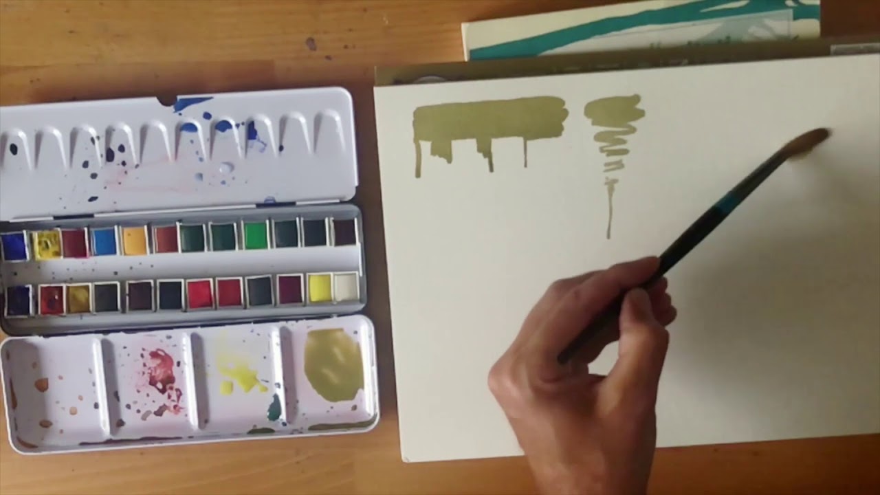 Daler-Rowney Aquafine: Brush Stroke Demonstration