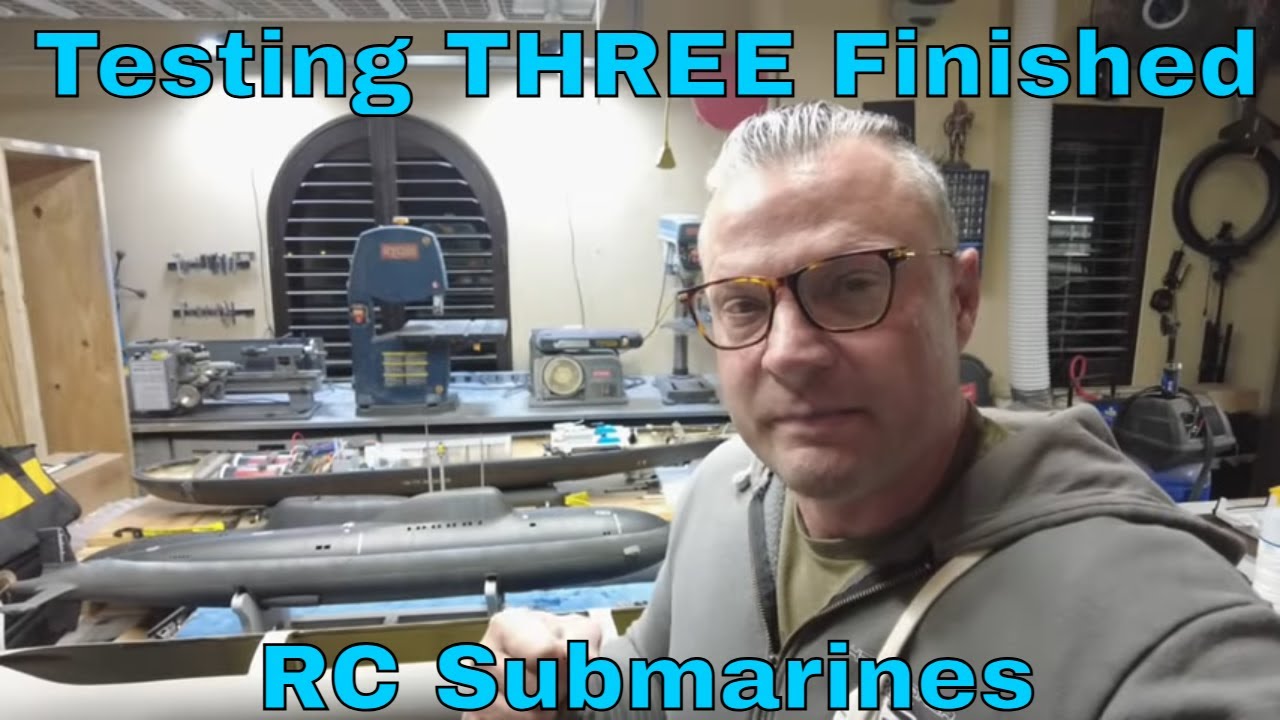 The RCSubGuy Tests THREE Fully Built RC Submarines, Installs More Kraken Control System