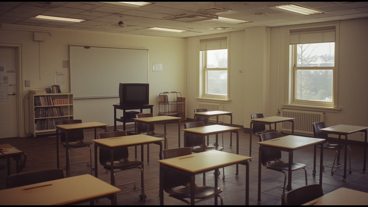 empty classroom — school day over